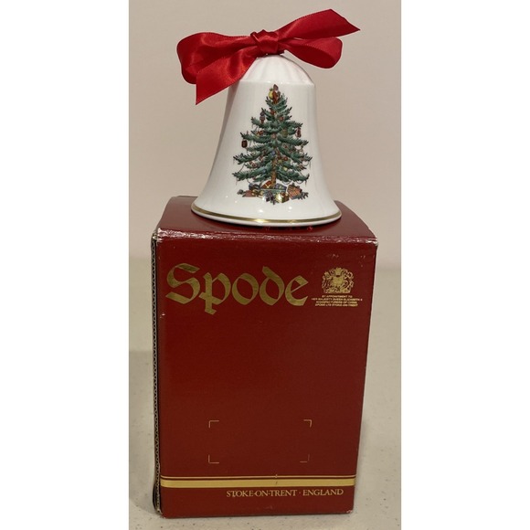 Spode Other - Vintage 1989 Spode Christmas Tree Bell Ornament Merry Christmas 1989 w/ Orig Box